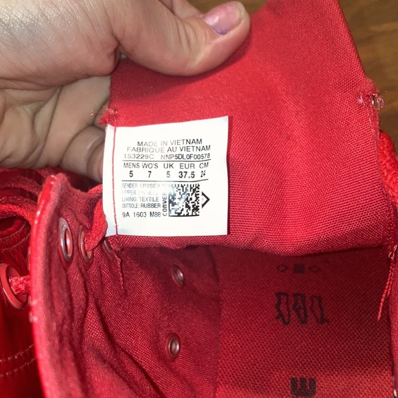 Red High Top Converse - Picture 5 of 6